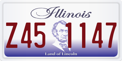 IL license plate Z451147