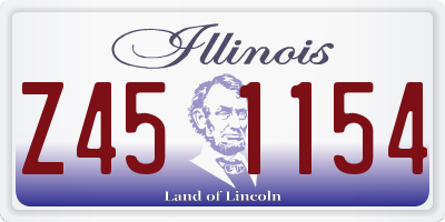 IL license plate Z451154