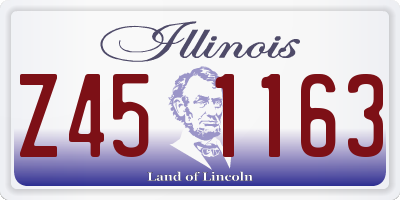 IL license plate Z451163