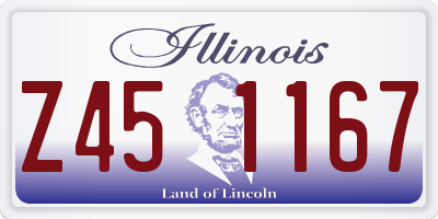 IL license plate Z451167