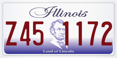 IL license plate Z451172
