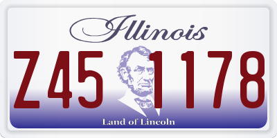 IL license plate Z451178