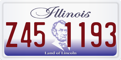 IL license plate Z451193