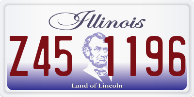 IL license plate Z451196