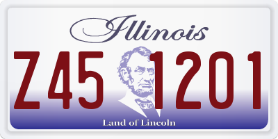 IL license plate Z451201