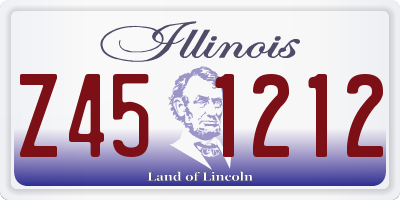 IL license plate Z451212