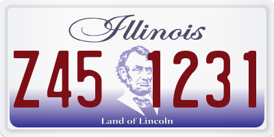 IL license plate Z451231