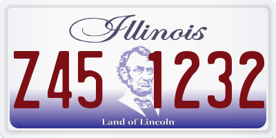 IL license plate Z451232