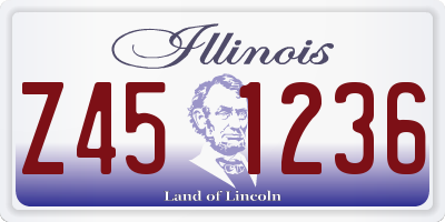 IL license plate Z451236