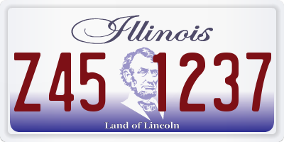 IL license plate Z451237
