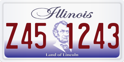 IL license plate Z451243
