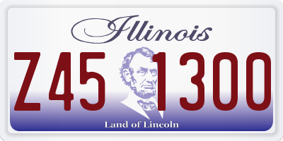 IL license plate Z451300