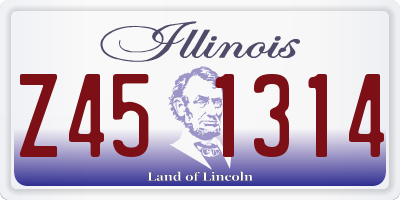 IL license plate Z451314
