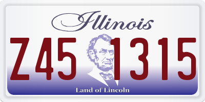 IL license plate Z451315