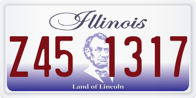 IL license plate Z451317