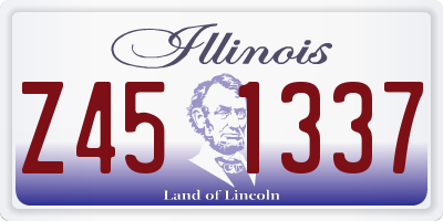 IL license plate Z451337