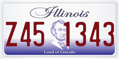 IL license plate Z451343