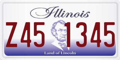 IL license plate Z451345