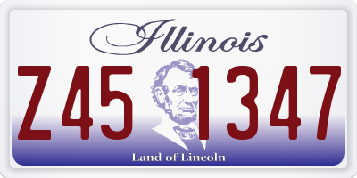 IL license plate Z451347