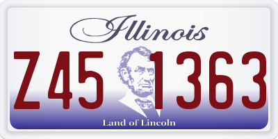 IL license plate Z451363