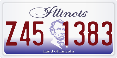 IL license plate Z451383