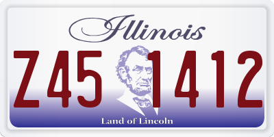 IL license plate Z451412