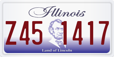 IL license plate Z451417