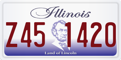IL license plate Z451420