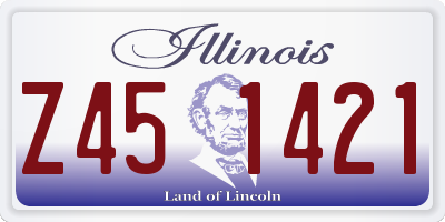 IL license plate Z451421