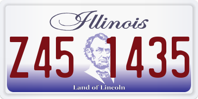 IL license plate Z451435