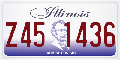 IL license plate Z451436