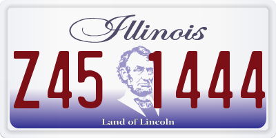 IL license plate Z451444