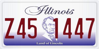 IL license plate Z451447