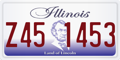 IL license plate Z451453