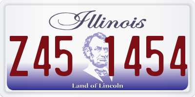 IL license plate Z451454