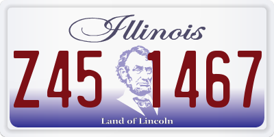 IL license plate Z451467