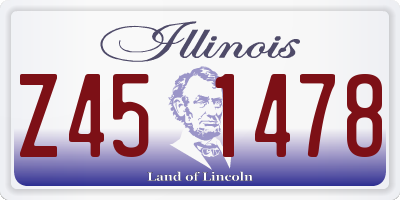 IL license plate Z451478