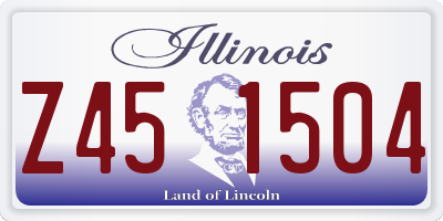 IL license plate Z451504