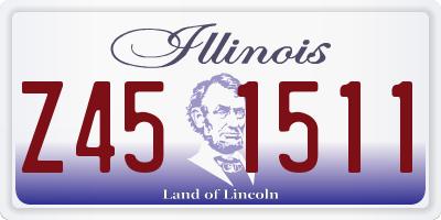 IL license plate Z451511