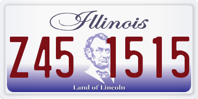 IL license plate Z451515