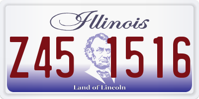 IL license plate Z451516
