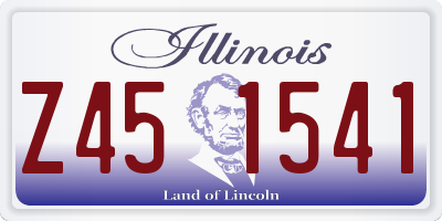IL license plate Z451541