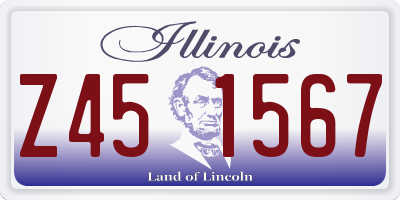 IL license plate Z451567