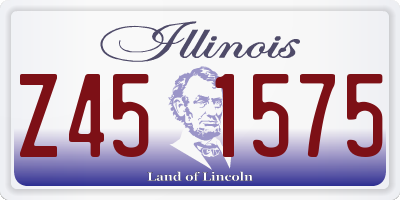 IL license plate Z451575