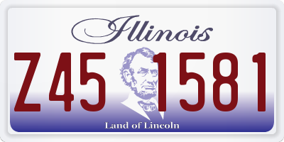 IL license plate Z451581
