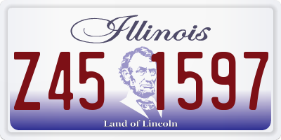 IL license plate Z451597