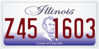 IL license plate Z451603