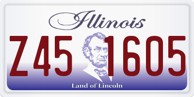 IL license plate Z451605