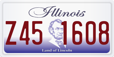 IL license plate Z451608