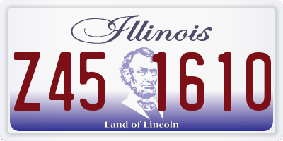 IL license plate Z451610
